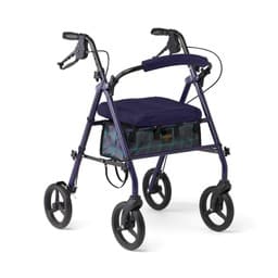 AZM Basic Four Wheel Walker with a Seat otherwise known as a Rollator