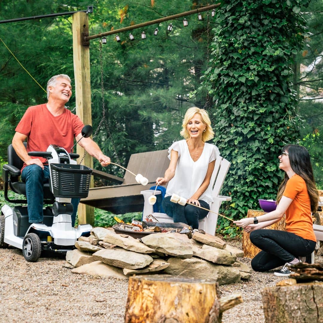 Four wheel mobility scooter for adults