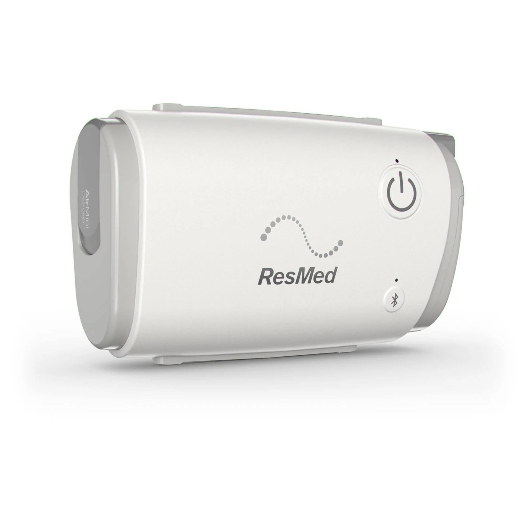The ResMed AirMini travel CPAP packs ResMed's clinically proven CPAP technology with comfort and easy-use features in a sleek, portable, pocket-sized device ideal for traveling.